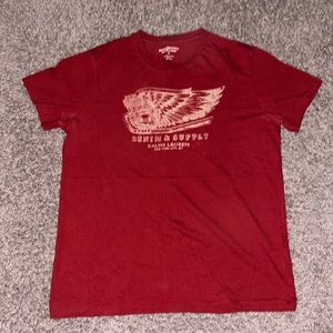 Denim & Supply Ralph Lauren Shirt Mens Large Red Graphic Tshirt.